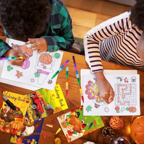 24 Thanksgiving Mini Coloring Books
