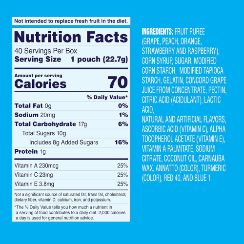 Welch's Fruit Snacks , 40 Count (0.8 oz Packs).