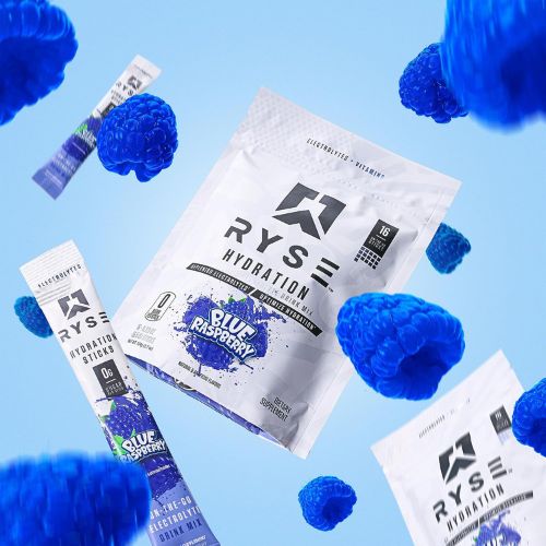 RYSE Hydration Electrolyte Powder Drink Mix Packets 16 Serving Sticks