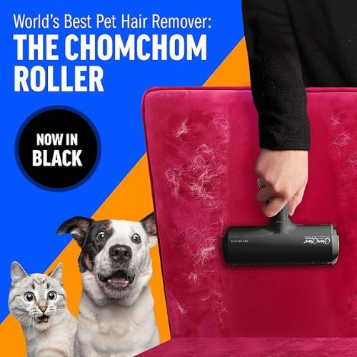 ChomChom Pet Hair Remover ā Reusable Roller for Furniture & Clothing (Black)