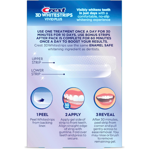 Crest Teeth Whitening Strips, Crest 3D Whitestrips 24 Strips