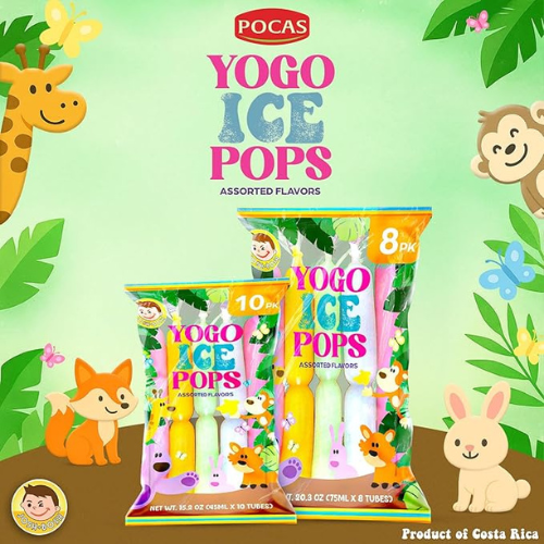 JOSH BOSH Yogo Ice Pops β 6-Pack (60 Tubes), Fat-Free Yogurt Snacks