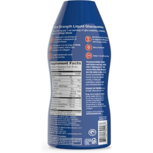 Nature's Way Joint Movement Glucosamine Liquid, Chondroitin, Berry, 16 oz