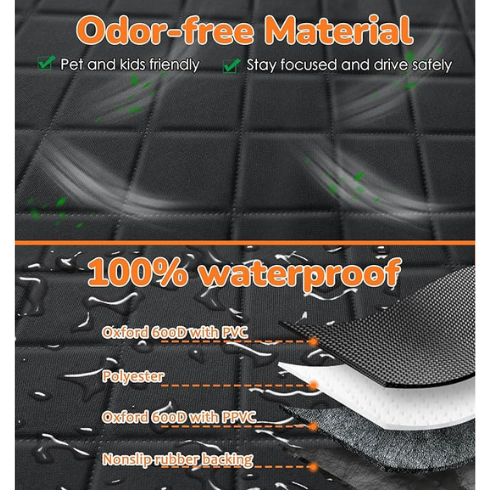 URPOWER Dog Car Seat Cover ā Waterproof Hammock for Back Seats