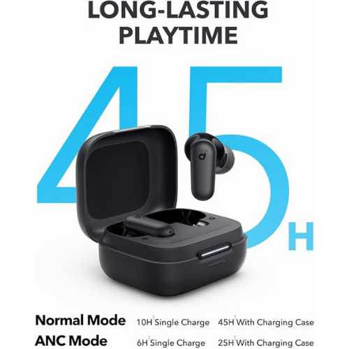 Soundcore P30i Noise Cancelling Earbuds β 45H Playtime, Black