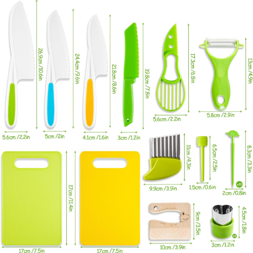 40 Piece Kids Knife Set , Montessori Kitchen Tools for Toddlers & Kids.