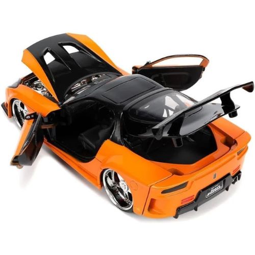 Jada Toys Fast & Furious 1:24 1995 Mazda RX-7 Widebody Die-Cast Car w/Han's 2.75" Die-Cast Figure
