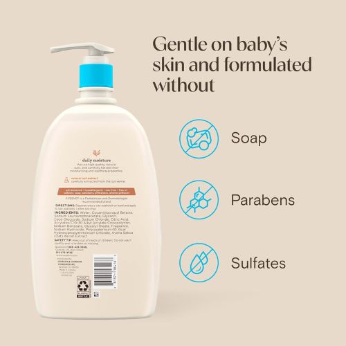 Aveeno Baby Daily Moisture Body Wash & Shampoo with Oat Extract, 33 fl. oz