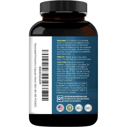 NatureBell Probiotics 200 Billion CFU Per Serving, 40 Strains, 240 Capsules