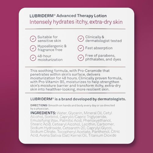 Lubriderm Advanced Therapy Hand & Body Lotion, Fragrance Free, 32 fl. oz