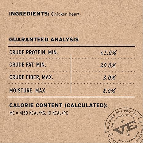 Vital Essentials Chicken Hearts β 1oz Freeze-Dried Cat Treats
