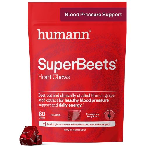 humanN SuperBeets Chews – Blood Pressure & Circulation Support, Non-GMO, 120ct