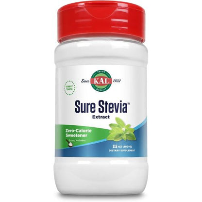 KAL Sure Stevia Extract Powder, Low Carb, Plant Based Stevia Sweetener