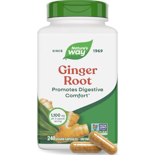 Nature's Way Ginger Root Capsules,1,100 mg per Serving, Vegan, 240 ct
