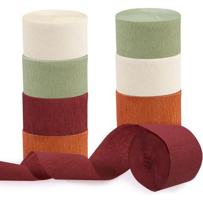 Fall Party Decorations 8 Pcs Crepe Paper Streamers