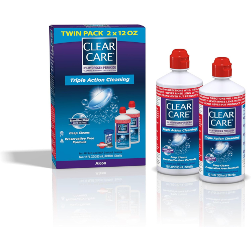 Clear Care Cleaning & Disinfecting Solution with Lens Case – Twin Pack