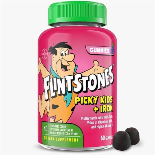 Flintstones Vitamins for Picky Kids + Iron, Kids Multivitamin Gummies 60 Gummies