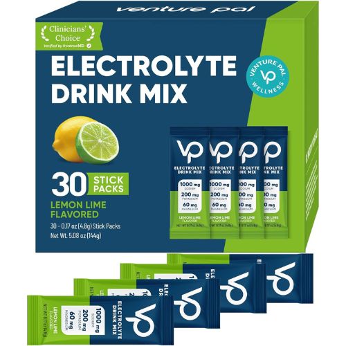 Venture Pal High Sodium Sugar-Free Electrolytes Powder Packets, 30 Sticks