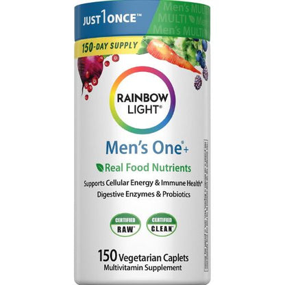 Rainbow Light Mens Multivitamin One + | 150 Caplets