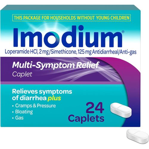 Imodium Multi-Symptom Relief Caplets, Anti-Diarrheal Medicine, 24 Ct
