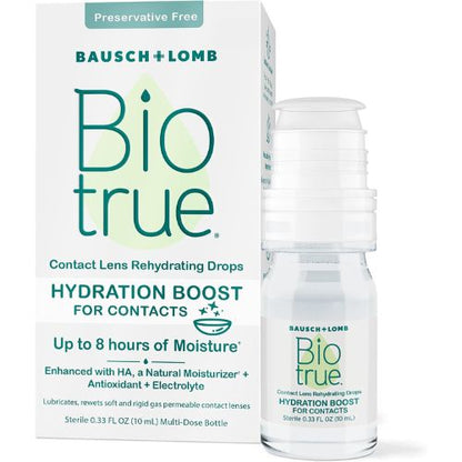Biotrue Hydration Boost for Contacts, Lubricant Eye Drops, 0.33 Fl Oz