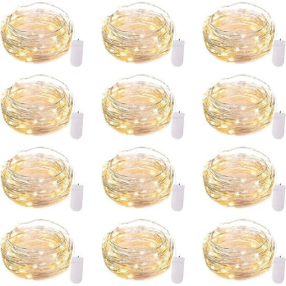12 Pack 7ft Battery Operated LED Fairy Lights for Xmas Decoration