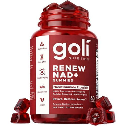 Goli World’s First Renew NAD+, 60 Count – Nicotinamide Riboside