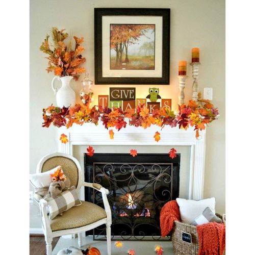 2 Pack Fall Garland Maple Leaf