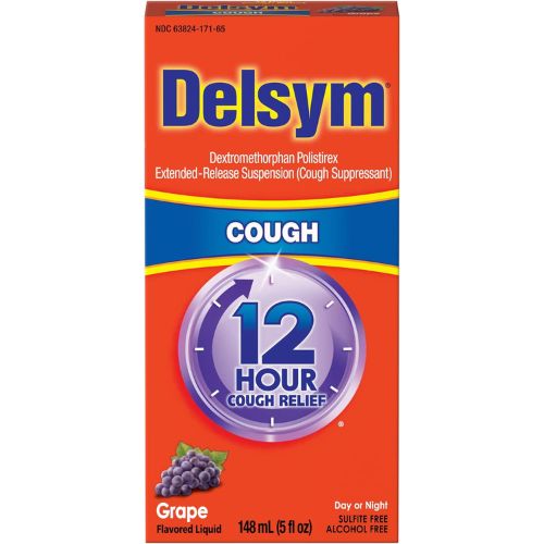 Delsym 12 Hour Cough Medicine for Adults, Powerful Relief for 12 Hours