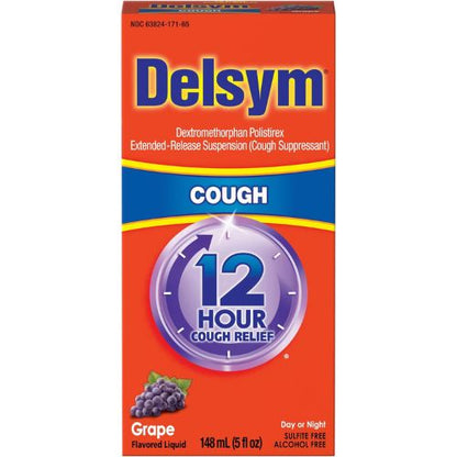 Delsym 12 Hour Cough Medicine for Adults, Powerful Relief for 12 Hours
