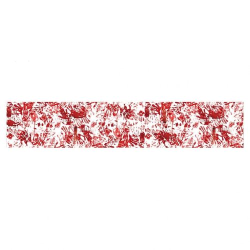 Horror Happy Halloween Tablecloth Bloody Handprint Table