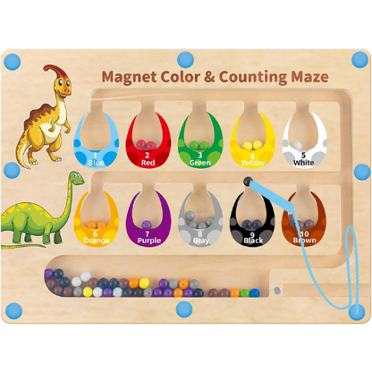 HONGID Dinosaur Magnetic Color & Number Maze