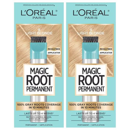 L'Oreal Paris Magic Root Permanent Hair Color Kit 9 Light Blonde (2 Count)