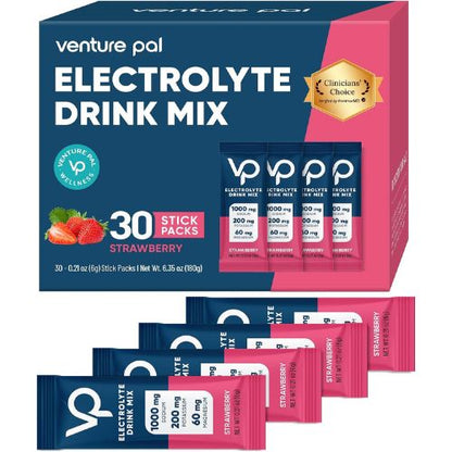 Venture Pal High Sodium Sugar Free Electrolytes Powder Packet, 30 Sticks
