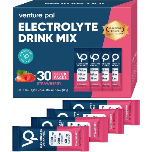 Venture Pal High Sodium Sugar Free Electrolytes Powder Packet, 30 Sticks