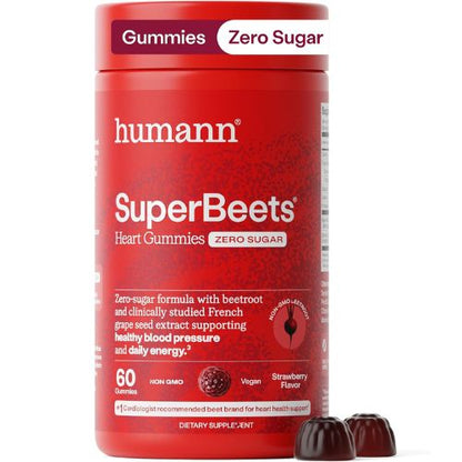 humanN SuperBeets Gummies – Energy & Circulation Support, Sugar-Free, 60ct