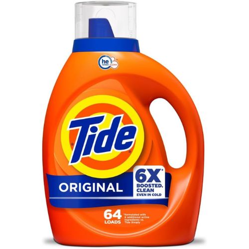Tide Laundry Detergent Liquid, Original Scent, 64 Loads, 80 FL OZ