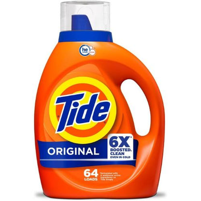 Tide Laundry Detergent Liquid, Original Scent, 64 Loads, 80 FL OZ