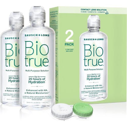 Biotrue Multi-Purpose Contact Lens Solution with Case, 10 Fl oz 2-Pack
