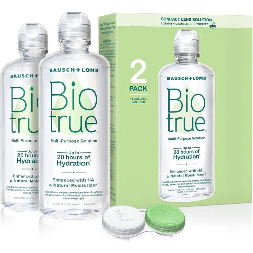Biotrue Multi-Purpose Contact Lens Solution with Case, 10 Fl oz 2-Pack