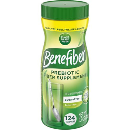 Benefiber Prebiotic Fiber Supplement Powder, Unflavored, 124 Teaspoons