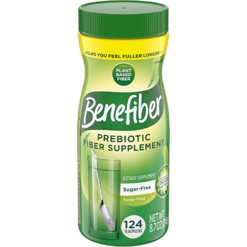 Benefiber Prebiotic Fiber Supplement Powder, Unflavored, 124 Teaspoons