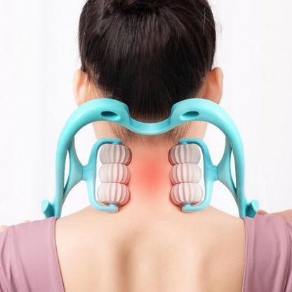 Multifunctional Manual Six-wheel Neck Massager