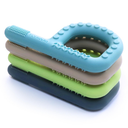 Sensory Chew Toys 4-Pack  Silicone P-Shape Teething and Oral Motor Toys for Babies