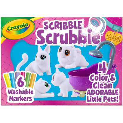 Crayola Scribble Scrubbies Tub Set with 4 Pets for Boys & Girls.
