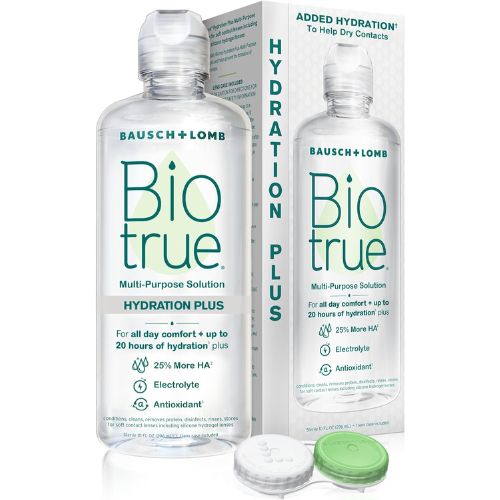 BioTrue Hydration Plus Multi-Purpose Contact Lens Solution & Case, 10 oz