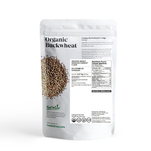 Food to Live Organic Buckwheat Groats, 5 Pounds