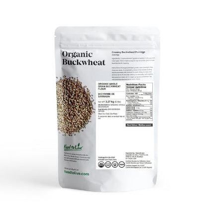 Food to Live Organic Buckwheat Groats, 5 Pounds