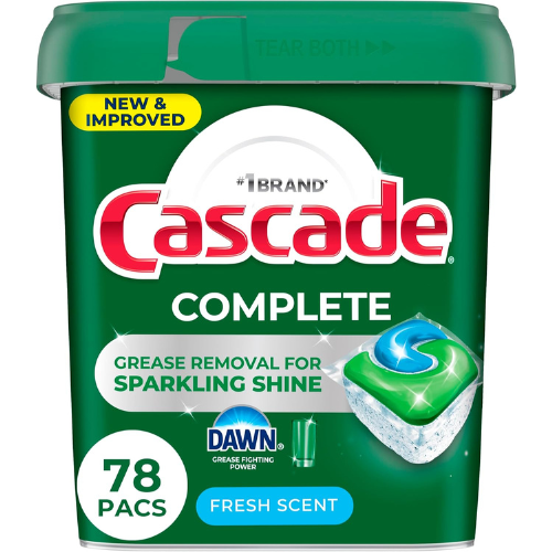Cascade Complete Dishwasher Pods - Fresh Scent Detergent Pods, 78 Count