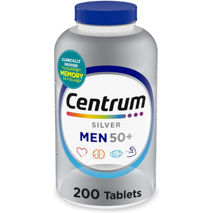 Centrum Silver Men's 50+ Multivitamin with Vitamin D3 200 Tablets